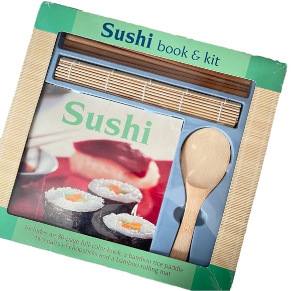 Sushi Book and Kit Serving Mat/Utensil New - Picture 3 of 7